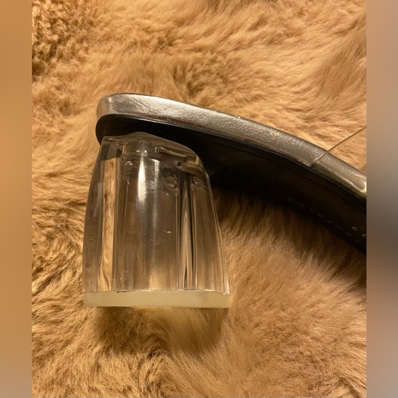 ZARA transparent criss-cross straps slide sandals with translucent heels 8.5 - Picture 5 of 6